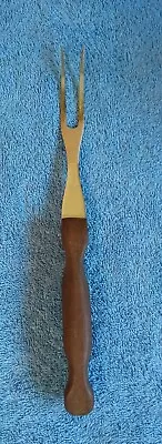 Vtg. CUTCO #26 MEAT TURNING SERVING CARVING FORK BROWN HANDLE USA • $14.99