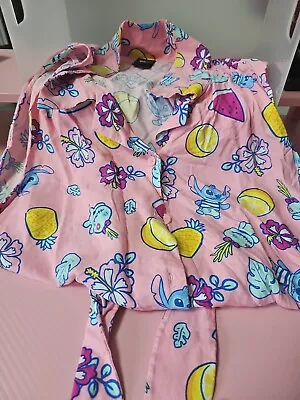 Disney Stitch Shirt Pink Button Down 2XL  • $12