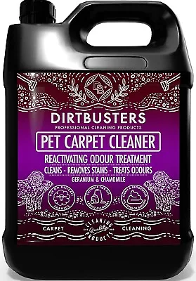 Dirtbusters Pet Carpet Cleaner Shampoo Cleaning Solution 5L Odour Deodoriser Vax • £23.95