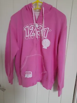 University Of Oxford 1231 Pink Hoodie With Pockets And Full Zip. Large • £13