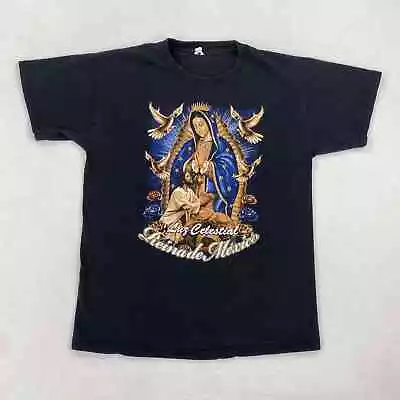 Vintage Our Lady Of Guadalupe Shirt Sz Medium Black Jesus Virgin Mary Religious • $27.95