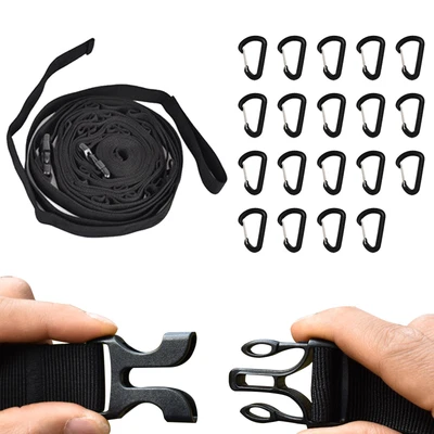 £14.05 • Buy Camping Clothesline With 19 Rings Travel Outdoor Clothesline Clothes Line