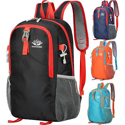 30L Hiking Camping Backpack Foldable Waterproof Lightweight Travel Rucksack Bag • £9.99