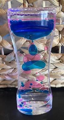 Motion Bubbler Oil Water Liquid Pink & Blue Sensory Toys Fidget Toy • $3.98