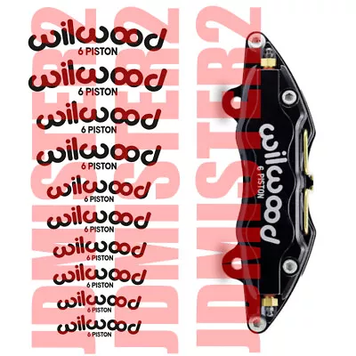 Wilwood 6 Piston Brake Caliper Decal Sticker Hi Temp Vinyl Decal Sticker • $10.99