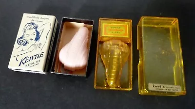 Vintage Lot 2 Kewtie Miniature Womens Razors Sets In Box **Razor + Extra Blades • $19.95