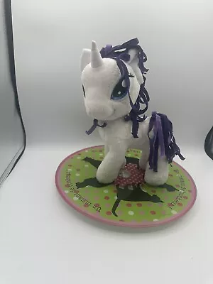 My Little Pony Rarity White/Purple Unicorn Plush Stuffed • $12