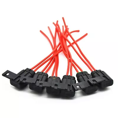 6 Pack ATO ATC Waterproof In-Line Blade Fuse Holder 12 Gauge AWG 30a For Marine • $15.99