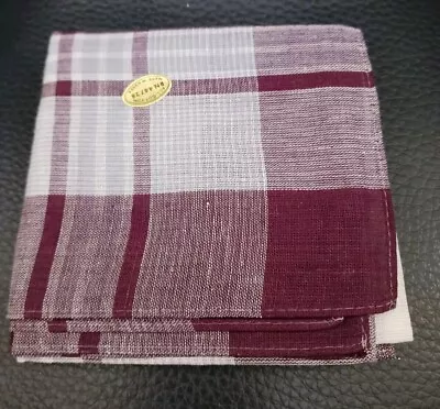 Vintage Hankerchief 15x15.75” Plaid 100% Cotton #RN44728 • $10