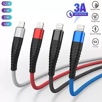 Fast Charging Charger Data Sync Cable For IPhone 11 12 13 Pro Max X IPad SE 2022 • £3.97