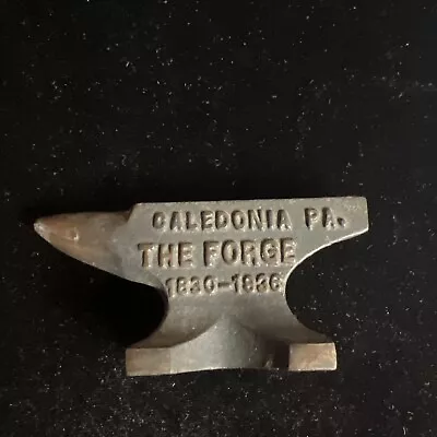 Vintage Miniature Brass Anvil Advertising Paperweight The Forge Caledonia 1936 • $49.95
