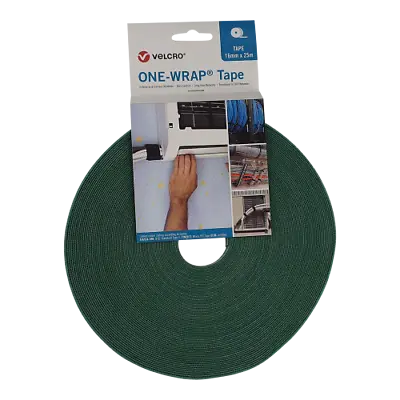 £0.99 • Buy VELCRO® Brand ONE-WRAP® 10mm Cable Tie Green Double Sided Hook / Loop Strapping