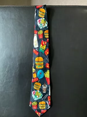 Vintage 90’s MCDONALDS Neck Tie - Fries Big Mac Ronald Salad Big Mac. • $45.97