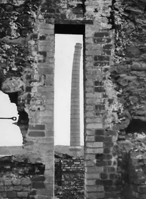 Awry Chimney Of An Old Ammunition Factory In Landore Near Swansea - Old Photo • £5.57