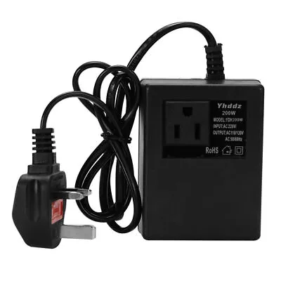 220V/240V To 110V/120V  Step Down Power Transformer Voltage Converter 200W UK • £13.99