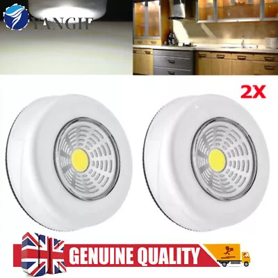 Under Cabinet LED Lights Kitchen Cupboard Shelf Counter Display Puck Lamp White • £5.93