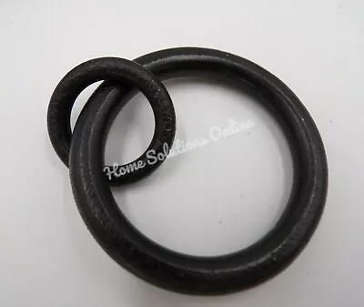 Pottery Barn Curtain Drape Round Rings Large Cast Iron Black 2.5  Dia S/2 #G30 • $16.88