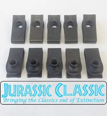 1946-80 Mopar 10pk 1/4-20 Extruded Fender U-Nuts Clips Hood Body Panel Glovebox • $16.93