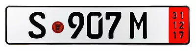 Mercedes Porsche Stuttgart Red Export German License Plate - Unique Number NEW • $34.99