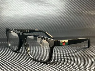 GUCCI GG1117O 001 Black Silver Men's Medium Eyeglasses • $153.90