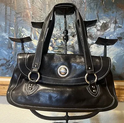 Vintage Marc Jacobs Black Leather Shoulder Purse Bag  Hobo Rare Collection • $90