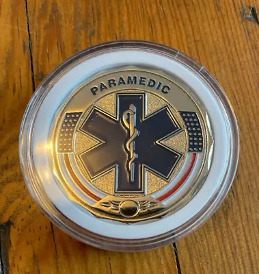 Emergency Medical Services Paramedic Prayer Star Of LiFe Challenge Coin + Case- • $5