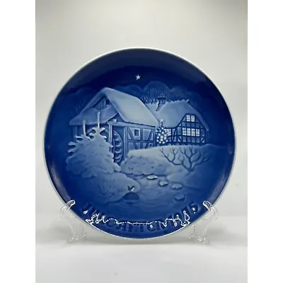 B & G Copenhagen Porcelain 7  Plate #9075; Christmas At The Water-Mill 1975 • $54.95