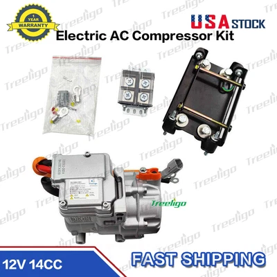 $499 • Buy Fully Electric AC Compressor Kit Air Conditioning For Auto Car Truck Bus Boat 