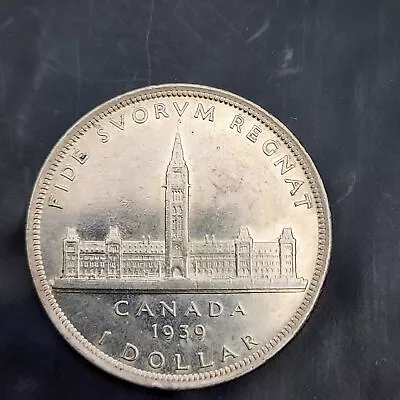 1939 Uncirculated Canada Silver Dollar Coin Rare Collectible 🇨🇦💰🪙 78/80 • $35.95