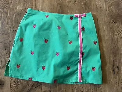 Lilly Pulitzer Vintage Embroidered Strawberry Skirt Skort Sz 2 Strawberries • $19.99