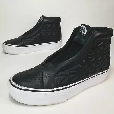 Vans X Karl Lagerfeld SK8 Hi Platform Quilt Black Sneakers Men's 6.5/Women's 8 • $78.99