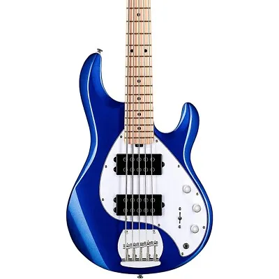 Sterling By Music Man StingRay Ray5HH Maple Fingerboard 5-String Bass Cobra Blue • $449.99