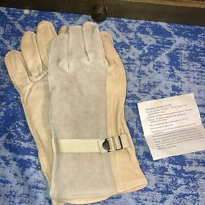 Vintage Mario Papa & Sons MENS Tan Cattlehide Leather Gauntlet Cuff Work Gloves • $9.99