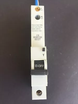 Wylex NSBS06/1 C6 6A 30mA RCBO - Brand New • £8.99