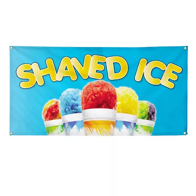 Vinyl Banner Multiple Sizes Shaved Ice Outdoor Advertising Printing G Retail • $16.99