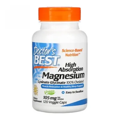 High Absorption Magnesium Lysinate Glycinate 100% Chelated 105 Mg 120 Veg Caps B • £27.10