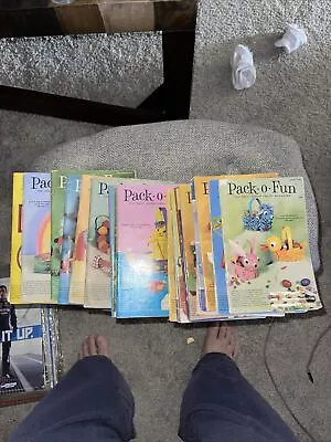 Lot Of 21 Vintage Pack O Fun Scrap Craft Magazines 1973 & 74 Holidays Family Fun • $34.99