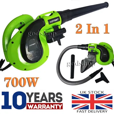 £25.90 • Buy TEETOK Electric 2in1 Leaf Blower Vacuum 700w Garden Shredder Vac Blower Cleaner