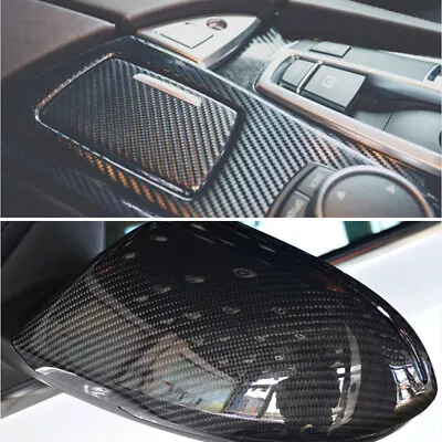 7D Sticker Car Interior Accessories Panel Black Carbon Fiber Vinyl Wrap Sticker • $18.77