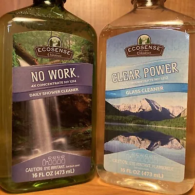 Melaleuca Ecosense NO WORK Shower Cleaner & CLEAR POWER Glass Cleaner 16 Oz Each • $25.50