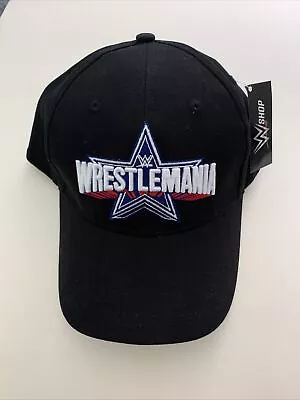 WWE WWF Wrestling Cap Hat Wrestlemania 38 Dallas 2022 Texas Licensed NWT Black • $45