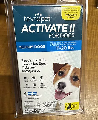 TevraPet Activate II For Medium Dogs 11-20 Lbs 4 Doses • $26