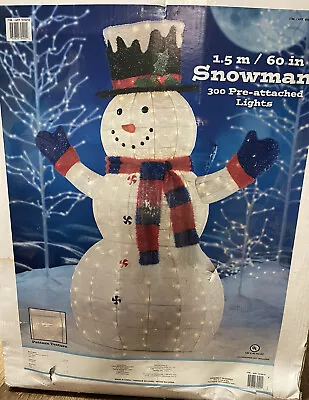 5 Ft Costco Christmas Snowman 300 Lights. Tested • $20