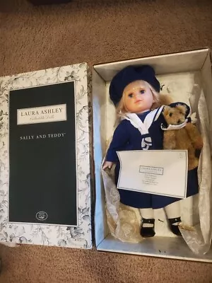 1994 Mattel Laura Ashley Collectible Doll Sally And Teddy Bear #12267 • $15