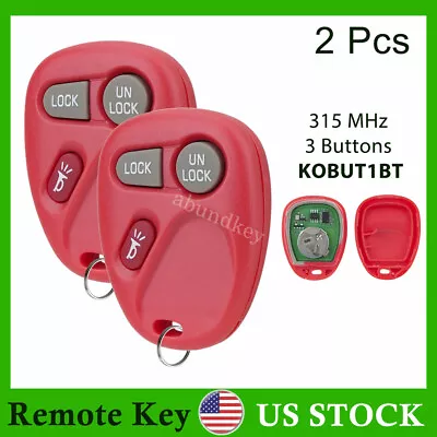 2 Remote Key Fob For GMC Sierra 1500 2500 3500 1999 2000 2001 15732803 KOBUT1BT • $13.29