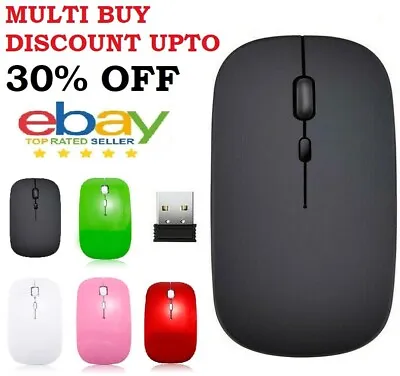 £0.99 • Buy 2.4GHz Wireless Cordless Mouse USB Mice Scroll Optical For PC Laptop Computer UK