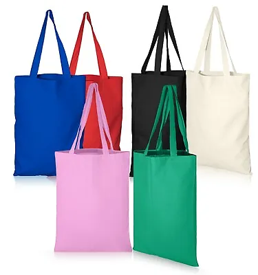 IMFAA Coloure 100% Cotton Canvas Tote Hand/Shoulder Reusable Shopping Bags “lot” • £10.95