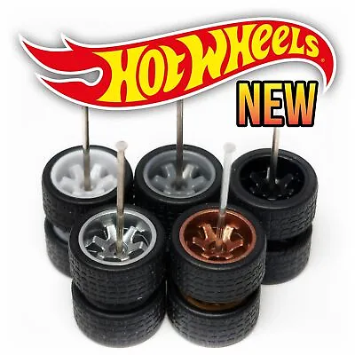 1/64 Scale TE37 V4 6 SPOKE JDM Real Rider Wheels Rims Tires Set For Hot Wheels • $2.99