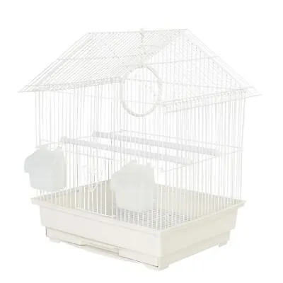 Lima White Travel Bird Cage Box Small Exotic Pet Birds Canary Litter Tray Finch • £16.95