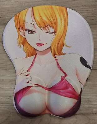 Anime Manga Girl Character 3D Boobs Chest Mouse Mat Pad Wrist Rest - NEW • £9.99